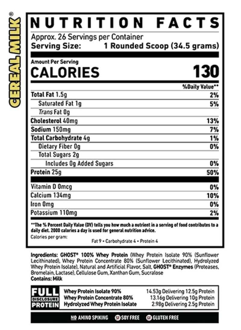 Ghost - Whey Protein Powder - Cereal Milk - (26 Servings) - Image 1