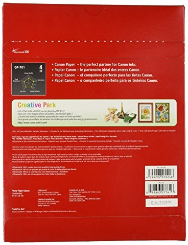 Canonink Glossy Photo Paper 8.5"" X 11"" 100 Sheets (1433C004) - Image 2