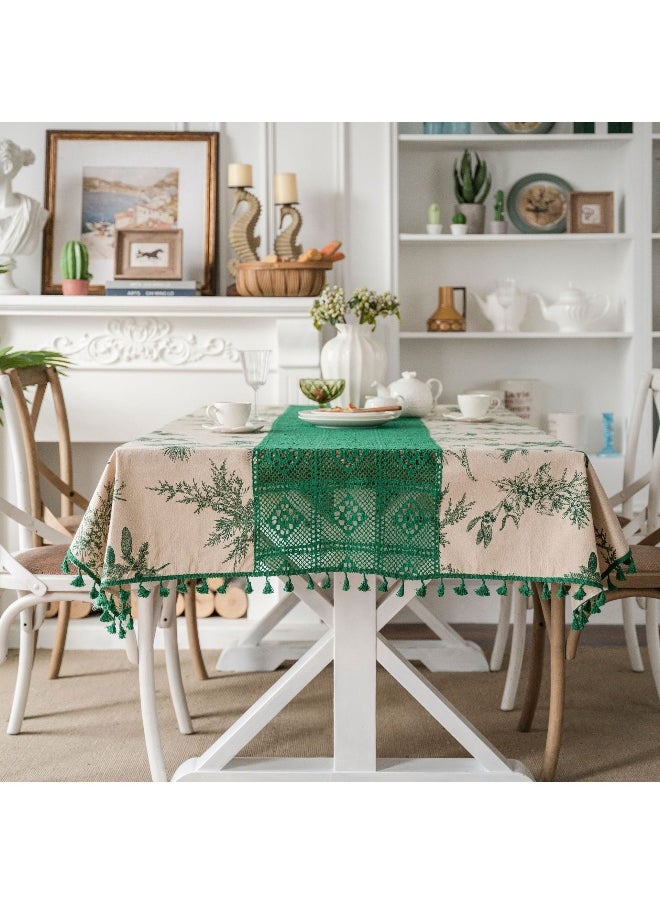 NIBEMINENT - Hollow Splicing Tablecloth Rectangular Color Table Cloth, Outdoor Table Cloth, Kitchen Banquet Rectangular Table Cloth - Image 1