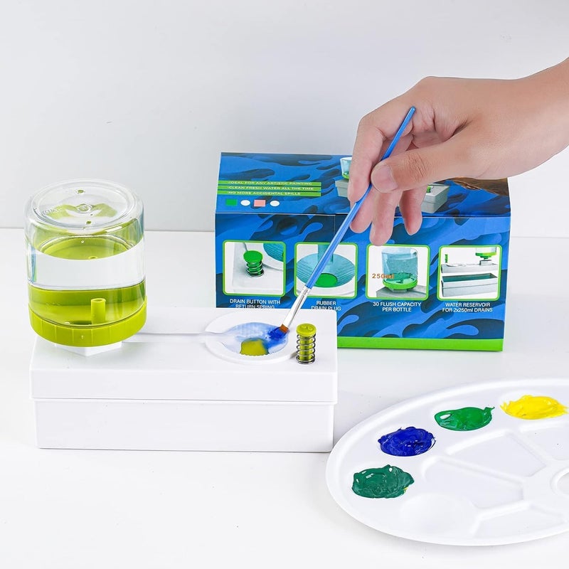 BSITFOW Brush Rinser Water Paint Cleaner, Paint Brush Rinser Dispenser, BSITFOW Multifunctional Water Recycling Rinse Paintbrush Cleaner, Watercolor and Water Based Creative Gift for Artist Kids(Multicolor) - Image 4
