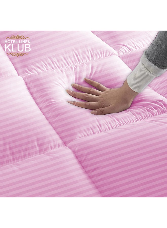 Hotel Linen Klub Hotel Linen Klub Mattress Topper 85GSM Microfiber Stripe Super Soft Fabric 500GSM Soft Firm and Extra Thick Fibersheet and Highly Elastic BandsSize:100x200Cm 120x200Cm 160x200Cm 180x200Cm  200x200Cm  - Image 2