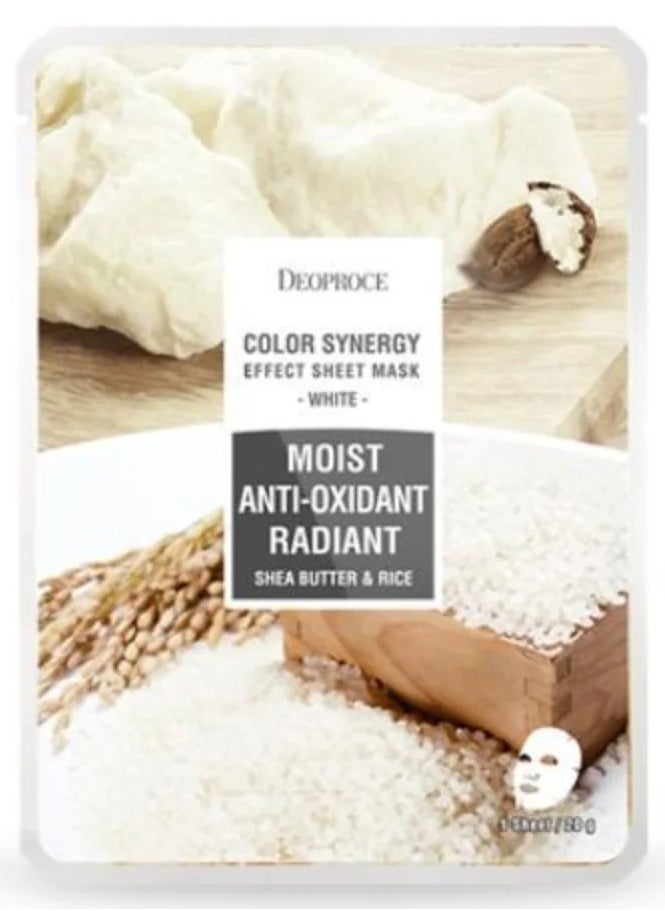 DEOPROCE - DEOPROCE COLOR SYNERGY EFFECT  SHEET MASK WHITE 10ea×20g - Image 1