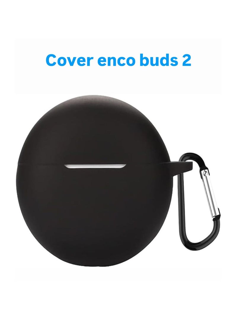 Silicone Case for Oppo Enco Buds 2 - Black - Image 1