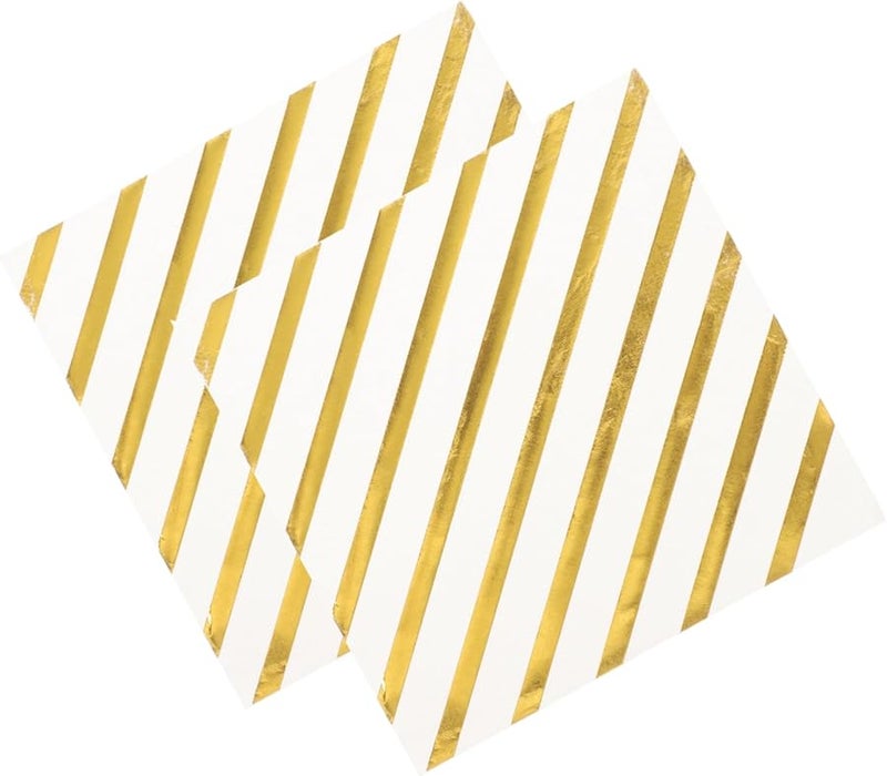 مناديل ورقية ذهبية قابلة للتخلص 40 ورقة لتزيين طاولات حفلات الزفاف - Image 1