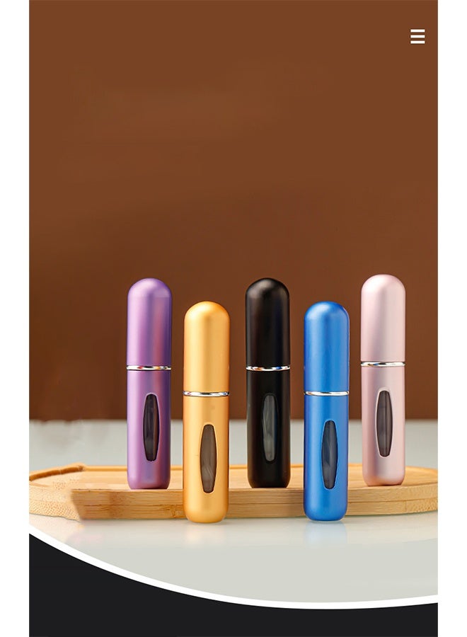 طقم زجاجة عطر قابلة لإعادة الملء مكون من 5 قطع - Image 2