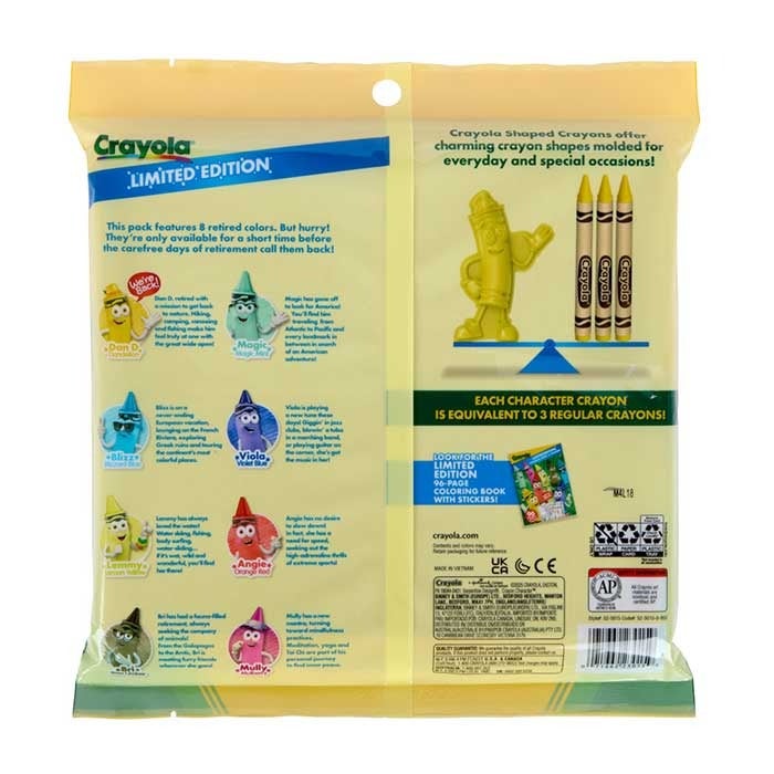 Crayola Tip Character Shaped Crayons, 8 Ct, Limited Edition Retired Crayon Colors, School Supplies, Classroom Must Haves, Gifts, 3+ - Image 4