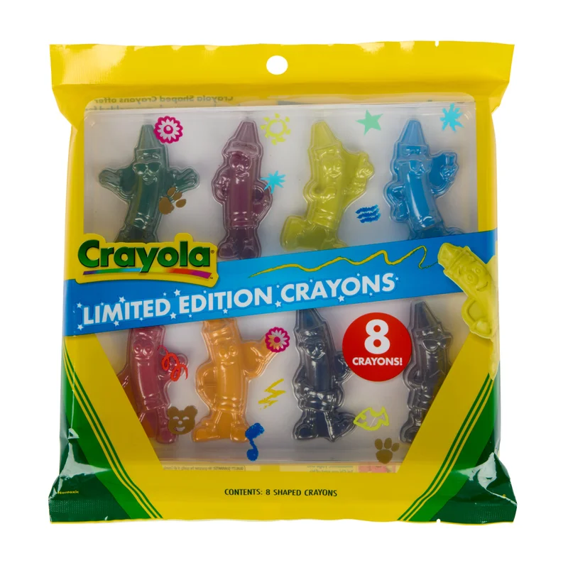Crayola Crayola Tip Character Shaped Crayons, 8 Ct, Limited Edition Retired Crayon Colors, School Supplies, Classroom Must Haves, Gifts, 3+
