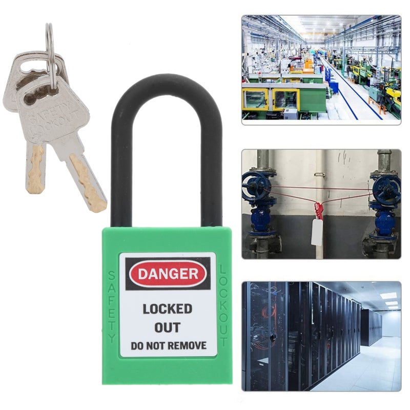 38mm/1.5in Safety Padlock Engineering Insulation DustProof with 2 Keys for Factories Construction Sites Hospitals(Purple ) - Image 1