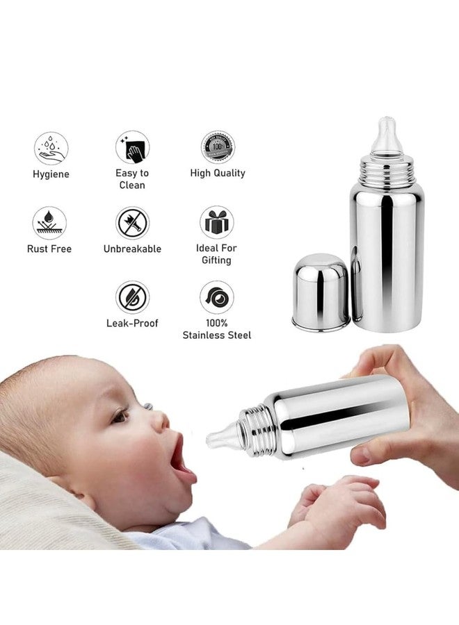 JAAYANSHA Stainless Steel Baby Feeding Milk Bottle, Milk Feeding, Water Feeding (Pack of 1, 240 ml.) - Image 4