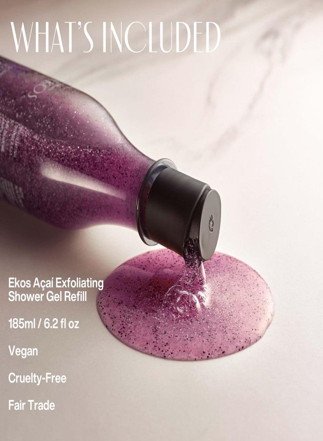 natura - Ekos Açaí Revitalizing Exfoliating Shower Gel - Natural Exfoliants - Removes Impurities - Body Wash - Vegan Skin Care - Brazilian Beauty Secrets - Self Care & Body Care - 6.2 fl oz (185ml) - Image 3