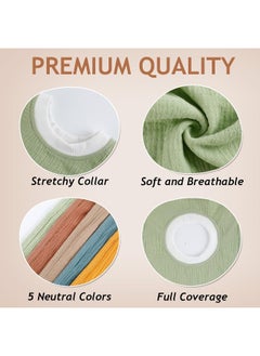 Newwiee Newwiee Large Muslin Pullover Baby Bibs Full Coverage Toddler Slip on Absorbent Bib Waterproof Toddler Towel Bibs  - Image 5