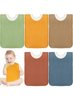 Newwiee Newwiee Large Muslin Pullover Baby Bibs Full Coverage Toddler Slip on Absorbent Bib Waterproof Toddler Towel Bibs  - Image 1