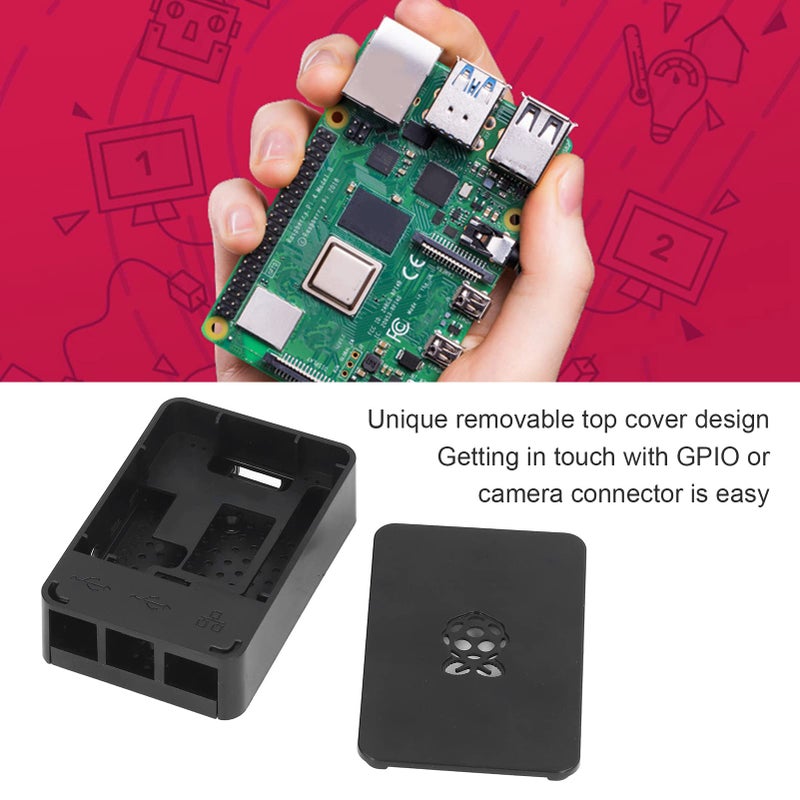 حالة Raspberry Pi 4 من مادة ABS قابلة للفصل مع غطاء واقي من الخدوش وتشتيت الحرارة - Image 5