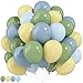 Paeyeq Sage Green Dusty Blue Yellow Balloon 12 Inch Fog Slate Blue Balloons with Olive Green Yellow Balloon for Oh Baby Shower Bridal Shower Birthday Wild One Party Bee Theme Party Deocration Supplies - Image 2