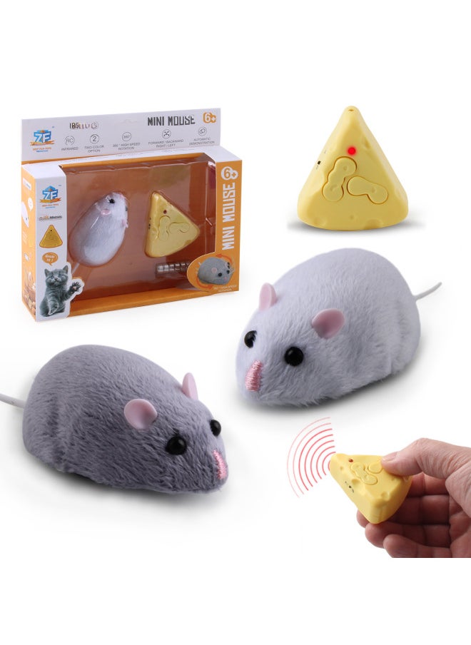 Electronic Pet Toy Interactive Robot Dog Ai Technology Voice Recognition Touch Sensors For Fun Playtime-Color:Remote Control Mouse Light Purple  - Image 2
