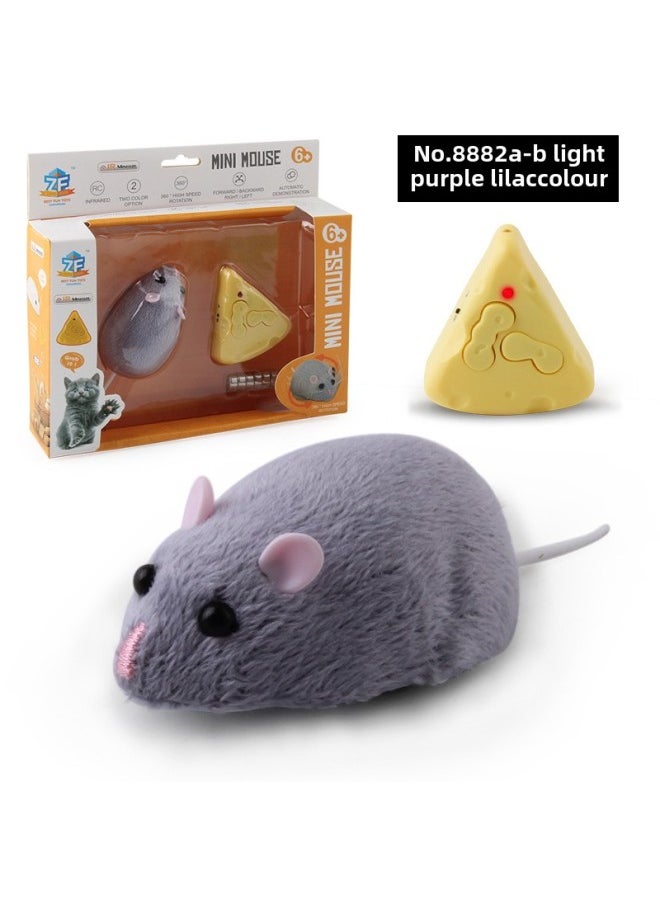 Electronic Pet Toy Interactive Robot Dog Ai Technology Voice Recognition Touch Sensors For Fun Playtime-Color:Remote Control Mouse Light Purple  - Image 1