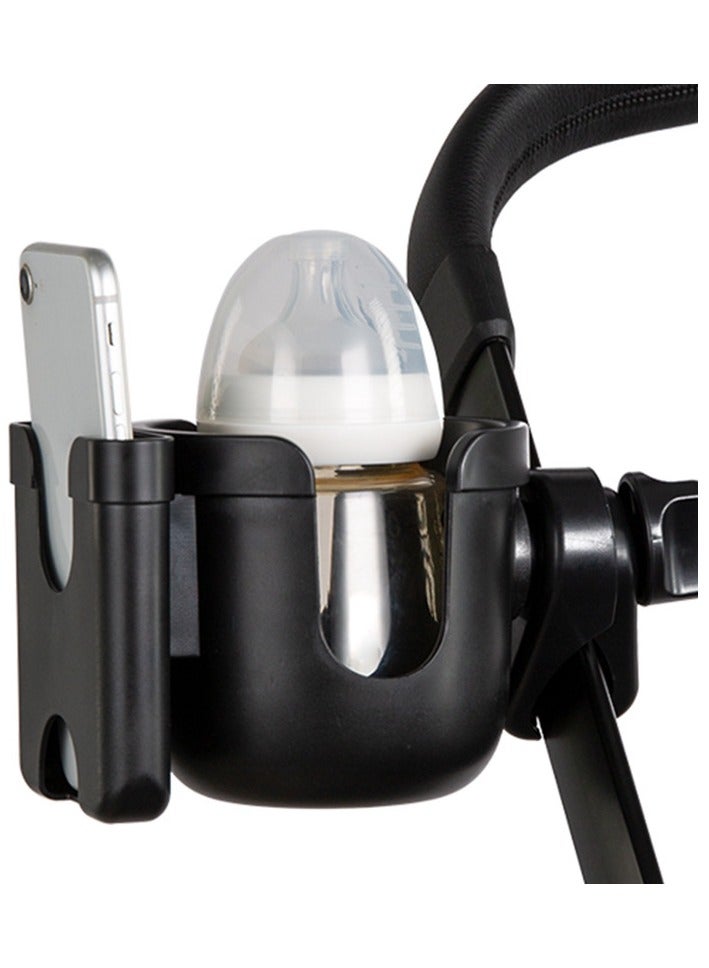 شابية حامل أكواب لعربة الأطفال مع حامل هاتف، حامل أكواب للدراجة، حامل أكواب عالمي لعربات الأطفال Uppababy Nuna Doona، حامل هاتف 2 في 1 لعربة الأطفال، والدراجة، والكرسي المتحرك، والمشاية، والسكوتر - Image 1