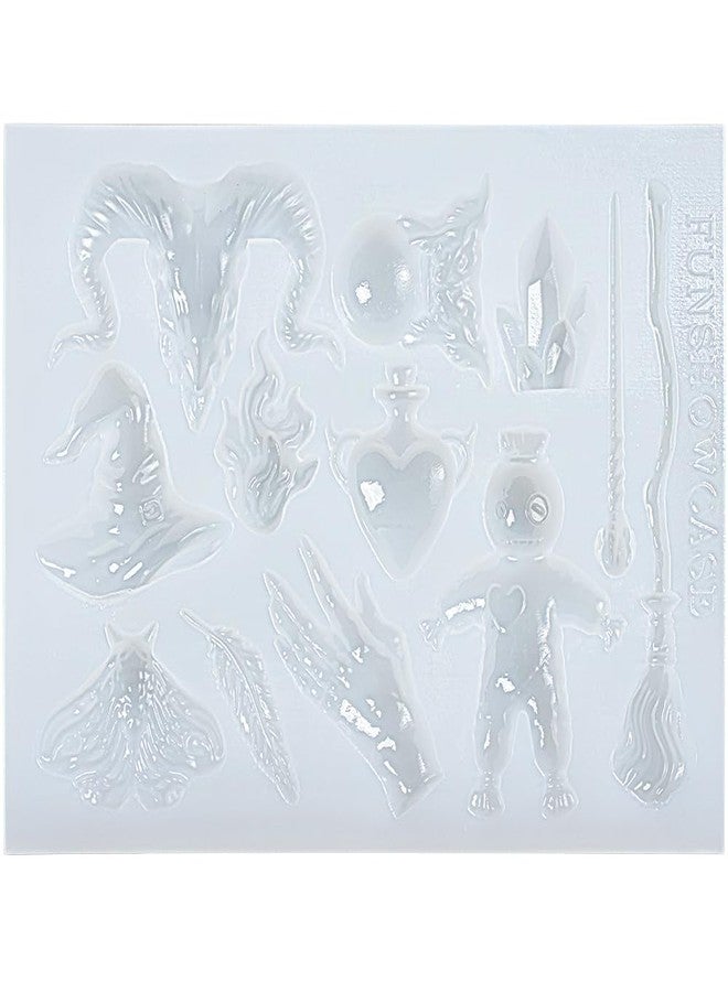 FUNSHOWCASE Witchcraft Altar Epoxy Resin Casting Silicone Mold for Sugarcraft Fondant Cake Decor, Cupcake Topper, Polymer Clay Crafts - Image 4