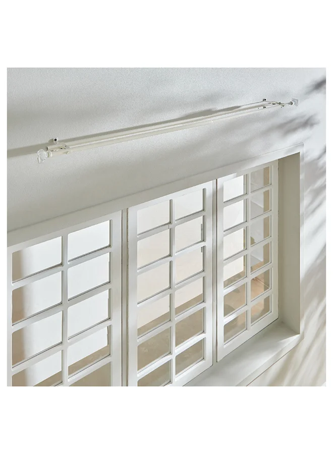 هوم بوكس Small Acrylic Square Double Curtain Rod 121 x 1.6 cm