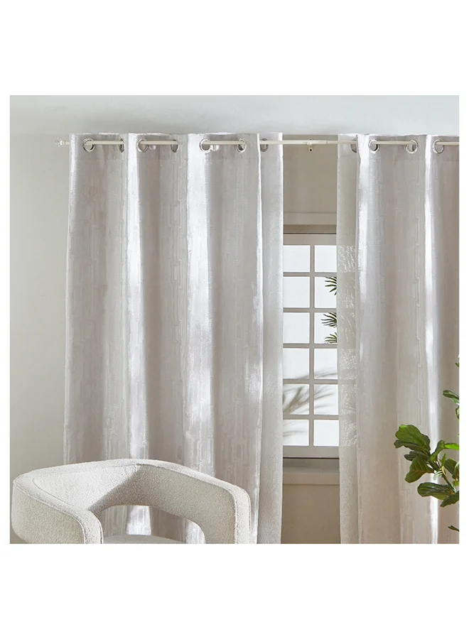 هوم بوكس Small Acrylic Square Double Curtain Rod 121 x 1.6 cm
