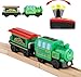 HANQIANN Battery Operated Locomotive Train Set for Wooden Train TracksPowerful Engine Train Vehicles Train Electric Remote Control Cars with LightSound Train Toy Gift for Kids Toddler - Image 4