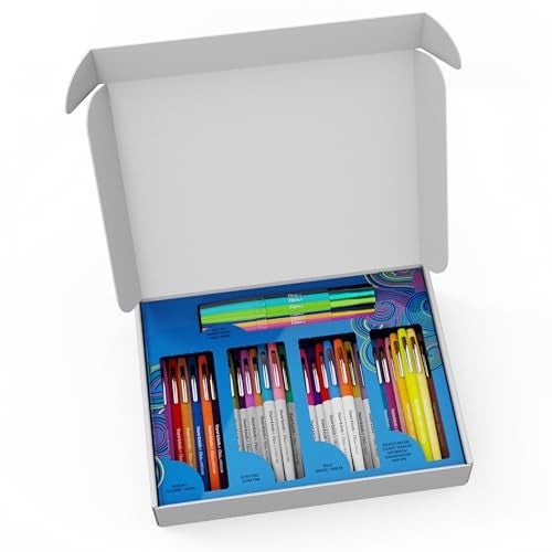 Paper Mate Flair Felt Tip Pens Ultimate Pack Features 5 Different Types of Pens 60 Count Creative Fun Classroom Essentials Teacher Supplies Arts Crafts - Image 3
