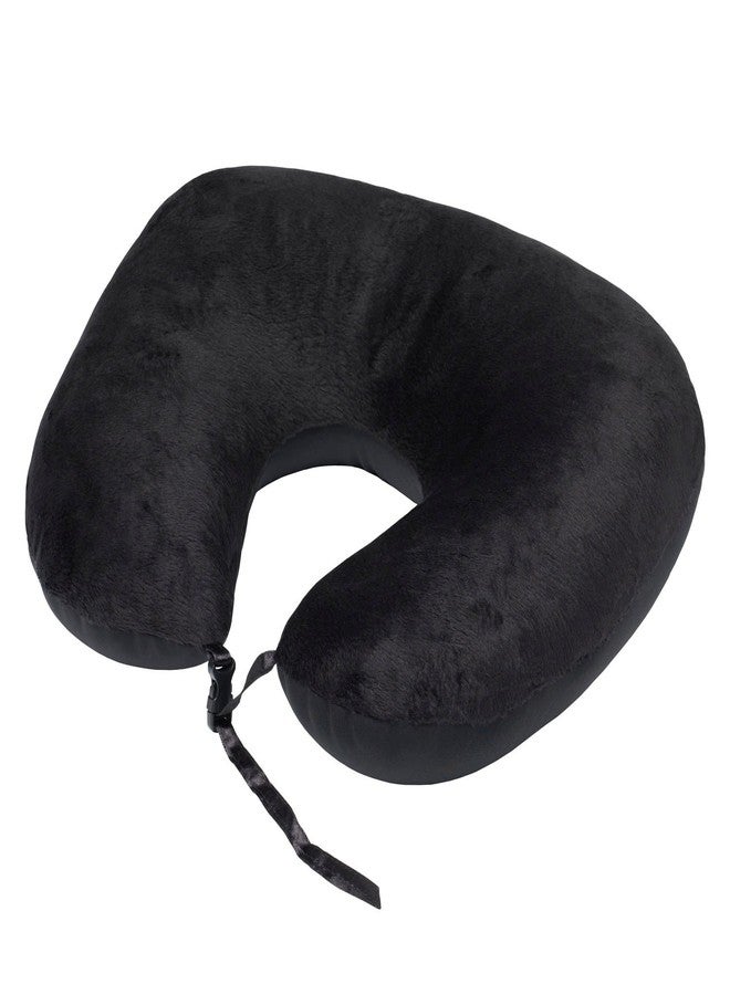 PCP Reversible 2-in-1 Travel Cushion with Microbead Fill for Neck and Back, Black - Image 2