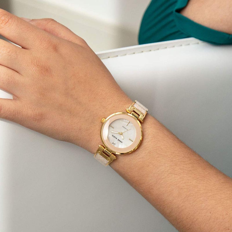 Anne Klein Women's Genuine Diamond Dial Bangle Watch - Image 3