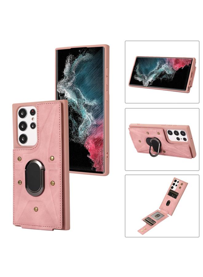 اس-توب جراب لهاتف Samsung Galaxy S22 Ultra 5G Armor Ring Wallet غطاء خلفي للهاتف - Image 1