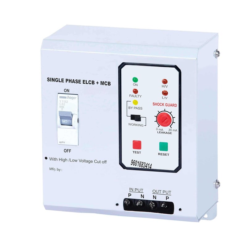 Mivan Technologies ELCB and 32 A MCB with high low voltage protection overload protection 1 pole ELCB - Image 1