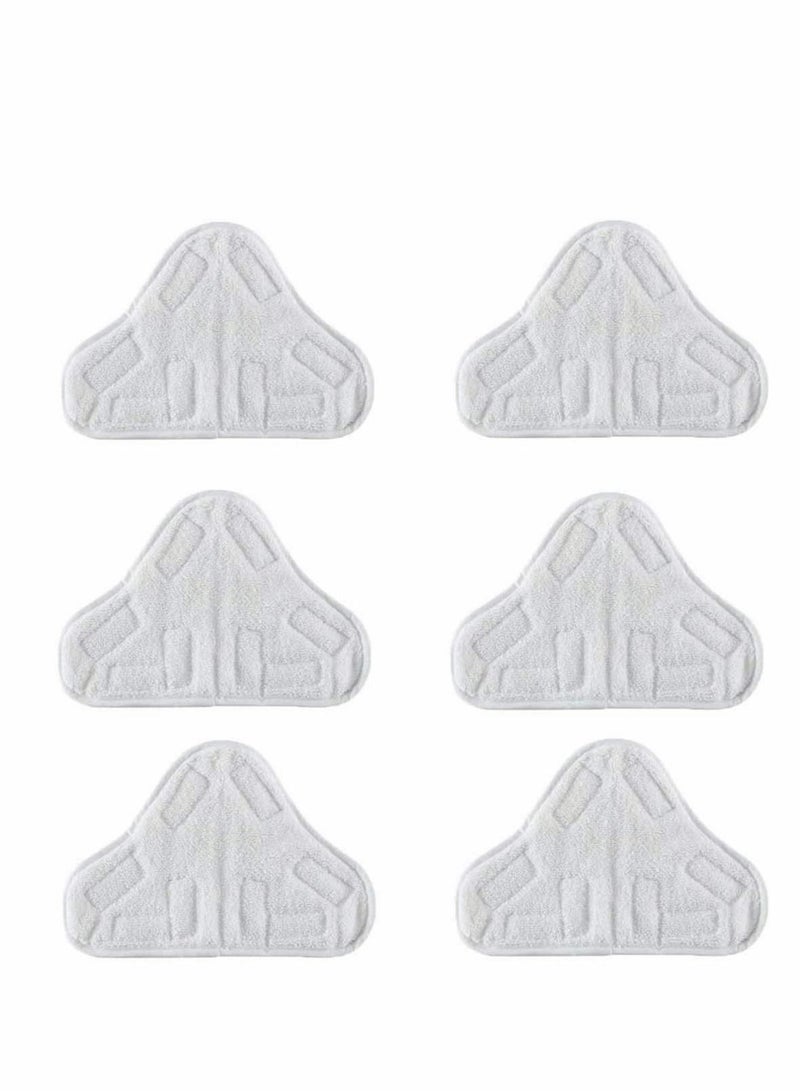 Microfibre Triangular Washable Steam Floor Mop Replacement Pads for H2O H20 X5 UK And Many Others - Set of 6 - Image 1