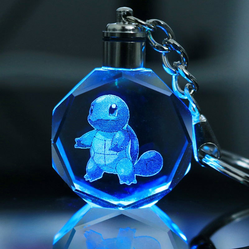 Pendant Keychain Peripheral Luminous Crystal Gift Can Be Engraved - Image 1