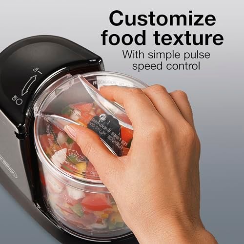 Proctor Silex Durable Electric Vegetable Chopper & Mini Food Processor for Chopping, Puree & Emulsify, 1.5 Cup, Black - Image 4