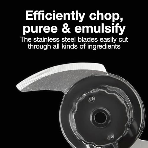 Proctor Silex Durable Electric Vegetable Chopper & Mini Food Processor for Chopping, Puree & Emulsify, 1.5 Cup, Black - Image 3