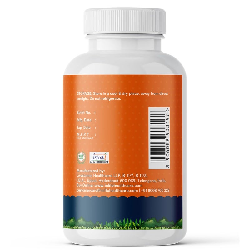 Inlife أشواغاندا للكلاب (ويثانيا سومنيفيرا) مكمل للاسترخاء والهدوء والتوازن، 500 ملغ - 60 كبسولة نباتية - Image 4