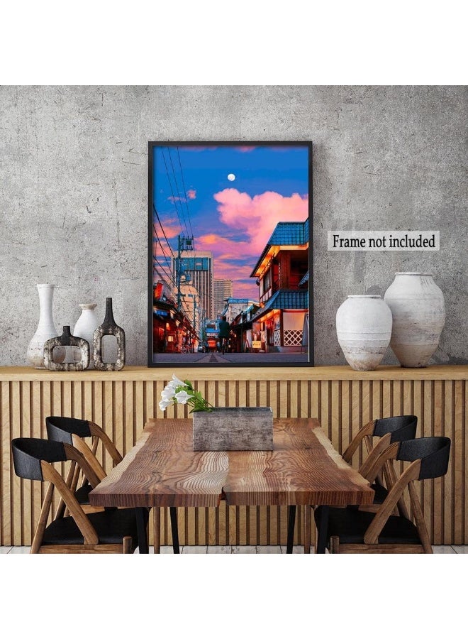 Home Trove Japan Art Posters Tokyo City Posters, Urban Landscape, Fuji Mountain View Wall Art Aesthetic Canvas Poster for Living Room Bedroom Dormitory Prep Room Decoration, Tokyo Anime Wall Art Picture Gift  - Image 3