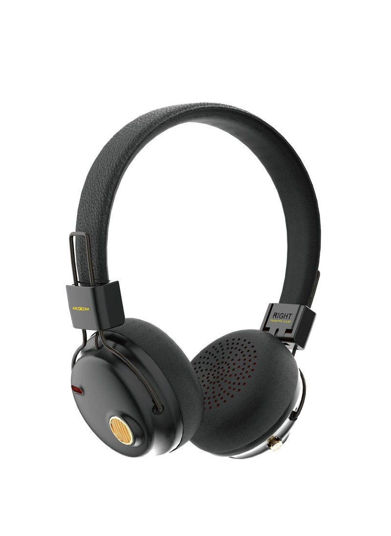 MOXOM MX-WL89 Wireless On-Ear Headphones - Pure Bass - 5.3 Wireless - 37.5H Music Time - Speed Charge - Fast Usb Type-C - Foldable Hi-Fi Audio  - Image 1