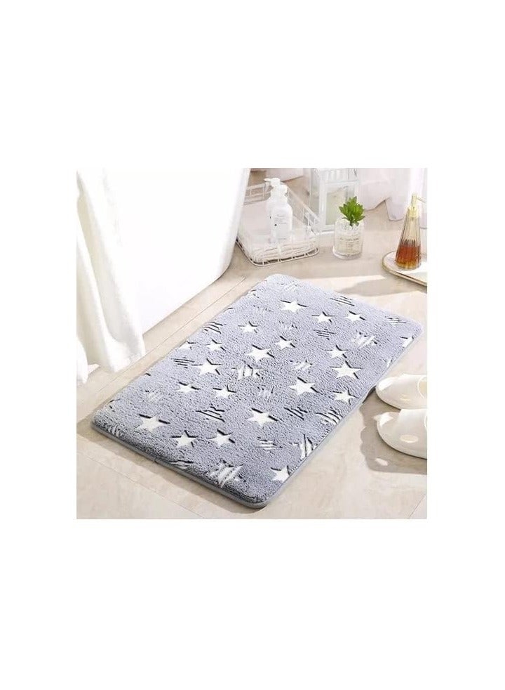 RADIUM MAT DARK IN GLOW DOR MAT MICROFIBER NONSLIP KITCHEN FLOOR MAT SOFT WASHABLE LUMINOUS BATHROOM MAT BEDROOM LIVINGROOM DOORMAT PACK OF 1