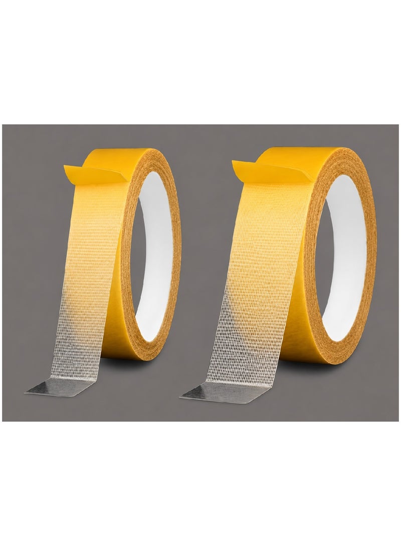 MOBM High Double Sided Tape 2CM x 5CM x 10M Heavy Duty No Residue Multipurpose Adhesive Tape Pack Of2 - Image 1