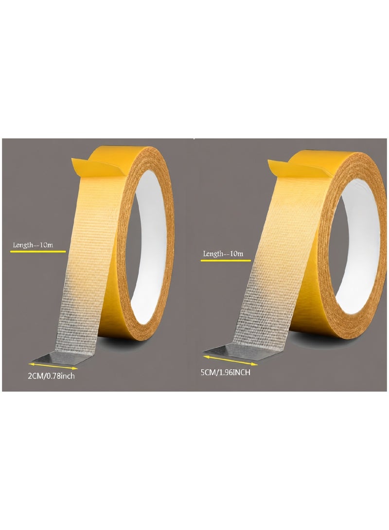 MOBM High Double Sided Tape 2CM x 5CM x 10M Heavy Duty No Residue Multipurpose Adhesive Tape Pack Of2 - Image 2
