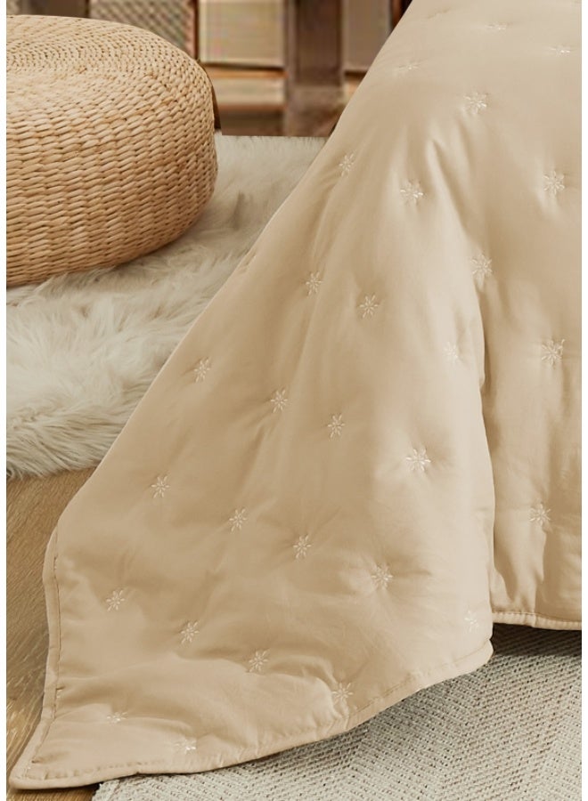 ShinyFlower Quilted Quilt With Dots Washed Cotton 5 pieces Comforter Set 220 x 160cm Single Size - Image 3