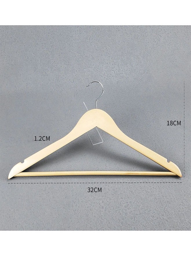 Kids' Pack of 20 Non-Slip Swivel Hook and Precisely Cut Notches Wooden Hangers