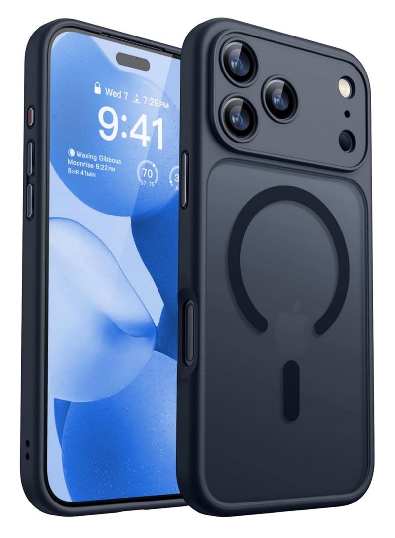 اووكاي جراب مغناطيسي لهاتف iPhone 17 Pro Max، غطاء حماية كامل للكاميرا متوافق مع MagSafe، [مضاد للسقوط بدرجة عسكرية] [مضاد لبصمات الأصابع] غطاء هاتف شفاف نحيف مقاوم للصدمات (أسود) - Image 1