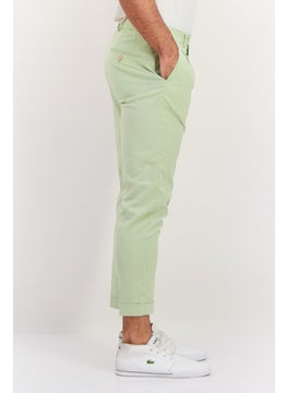 Sorbino Men Regular Fit Plain Chino Pants, Sage Green  - Image 2
