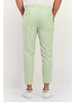 Sorbino Men Regular Fit Plain Chino Pants, Sage Green  - Image 3