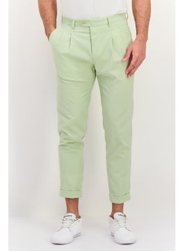 Sorbino Men Regular Fit Plain Chino Pants, Sage Green  - Image 1