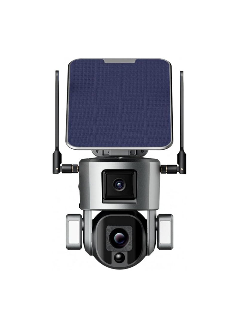 كروني - كاميرا CRONY D5 4G-4K-8MP تعمل بالطاقة الشمسية ببطارية ربط مزدوجة PT كاميرا CCTV لاسلكية 8 ميجابكسل | لا حاجة لضبط التركيز، الصورة واضحة بعد التثبيت - Image 1