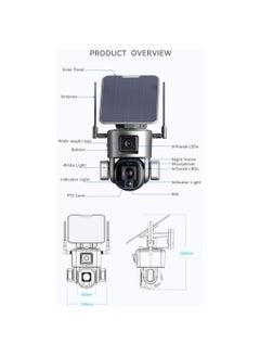 كروني كاميرا CRONY D5 4G-4K-8MP تعمل بالطاقة الشمسية ببطارية ربط مزدوجة PT كاميرا CCTV لاسلكية 8 ميجابكسل | لا حاجة لضبط التركيز، الصورة واضحة بعد التثبيت  - Image 2