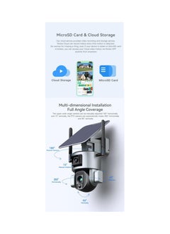 كروني كاميرا CRONY D5 4G-4K-8MP تعمل بالطاقة الشمسية ببطارية ربط مزدوجة PT كاميرا CCTV لاسلكية 8 ميجابكسل | لا حاجة لضبط التركيز، الصورة واضحة بعد التثبيت  - Image 3