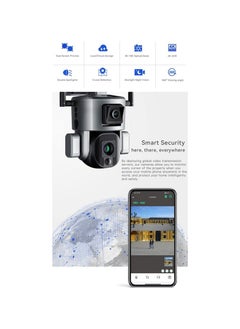 كروني كاميرا CRONY D5 4G-4K-8MP تعمل بالطاقة الشمسية ببطارية ربط مزدوجة PT كاميرا CCTV لاسلكية 8 ميجابكسل | لا حاجة لضبط التركيز، الصورة واضحة بعد التثبيت  - Image 5